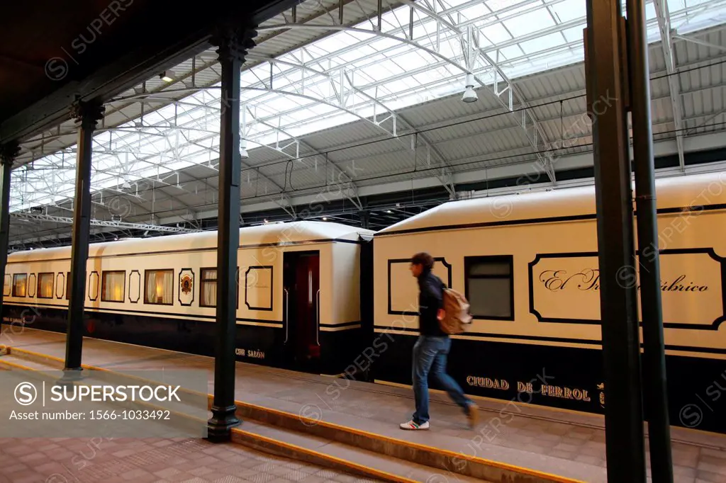 Transcantábrico train at Bilbao Station, Basque Country, Spain