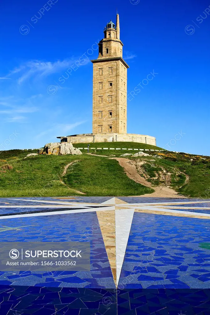 Tower of Hercules, wiew from the Wind Rose, A Coruña, Spain