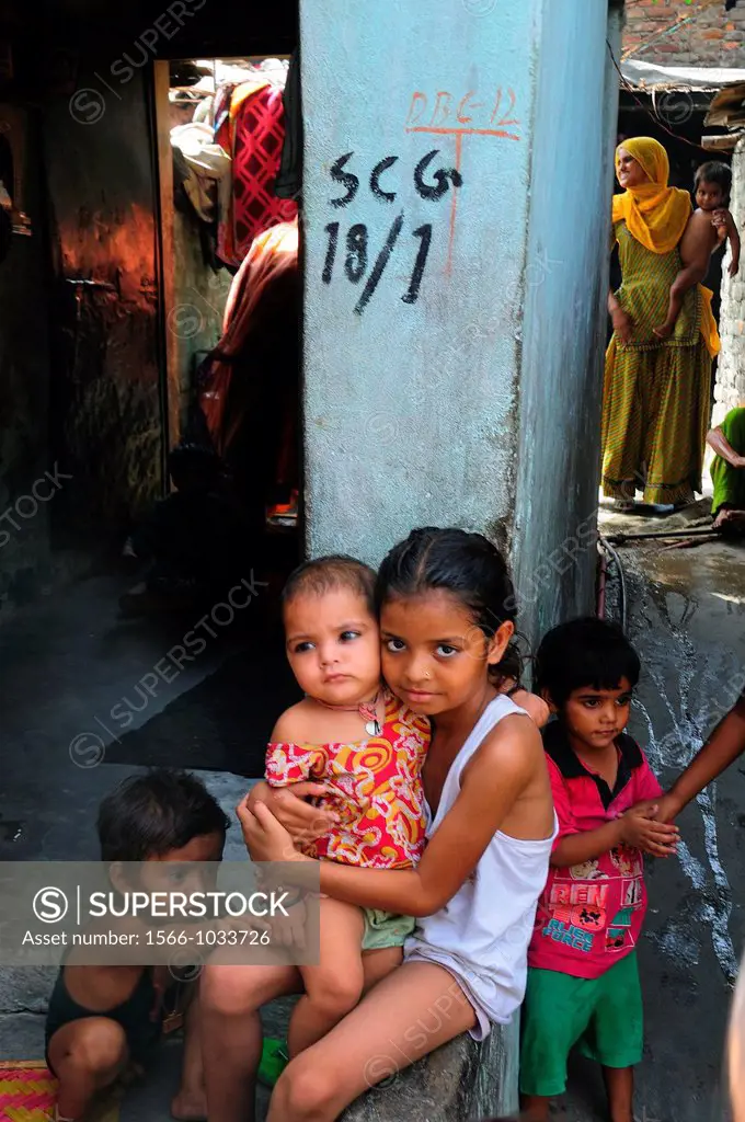 In the Katputli colony slum  There are many children in the slum, Surprisingly they do not look sad