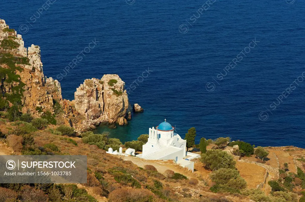 Greece, Cyclades islands, SIfnos, Panagia Poulati monastery