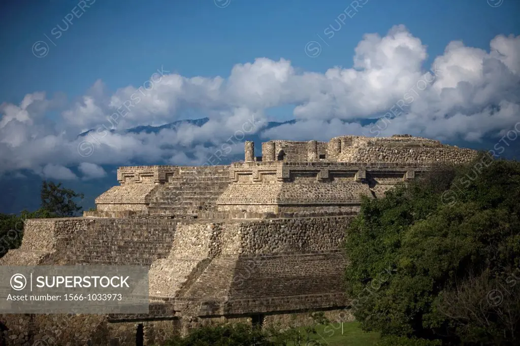West Side platform of the Zapotec city of Monte Alban, Oaxaca, Mexico, July 13, 2012