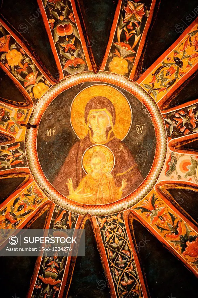 The Virgin and the Child, Parecclesion dome, Church of the Holy Saviour in Chora or Kariye Camii, Istanbul, Turkey