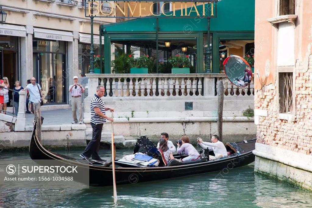 gondolas, canal, venice, veneto, italy, europe