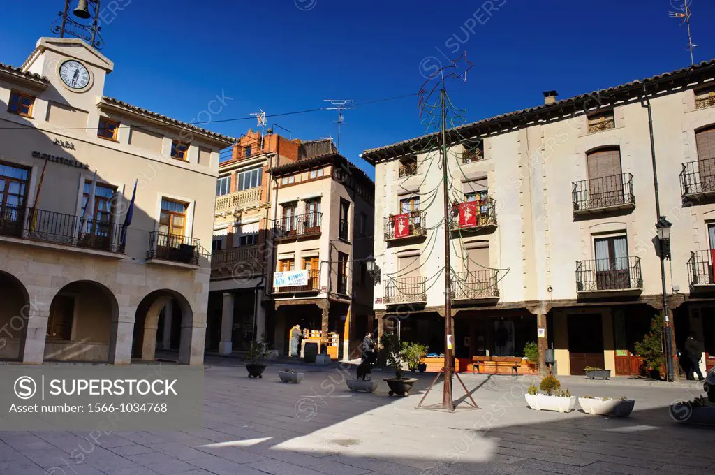 Town Hall in Main Square, San Esteban de Gormaz, Ribera del Duero, Camino del Cid, Soria province, Castilla-Leon, Spain
