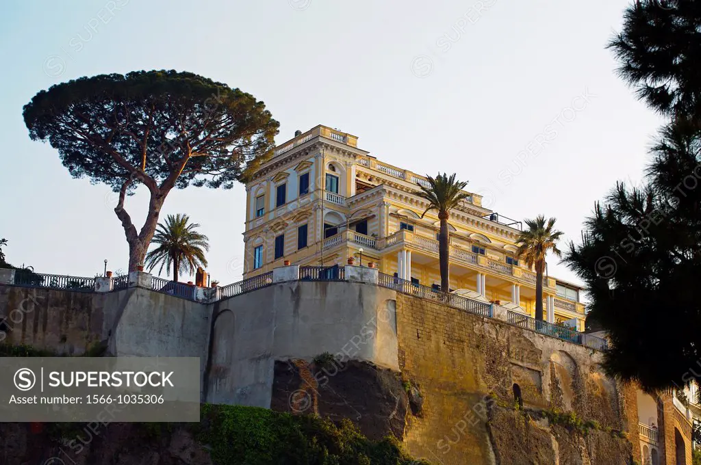 palace, Sorrento, Naples Bay, Campania, Italy.