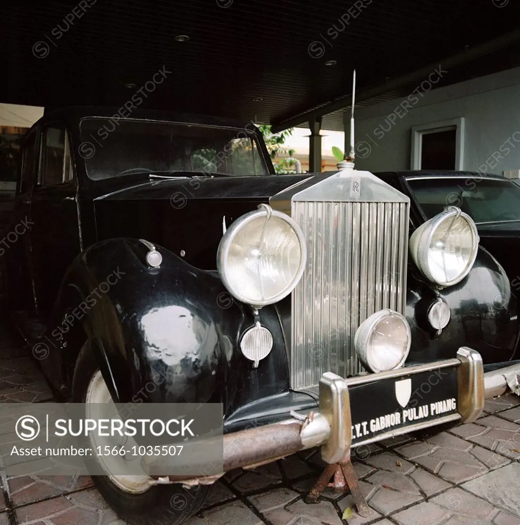 Sir Henry Gurney´s Rolls Royce in Chinatown in George Town in Penang Island in Malaysia in Southeast Asia Far East. He was the British High Commission...