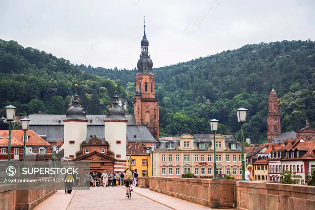 Germany, Heidelberg City, Karl-Theodor Bridge , Providence Belfry