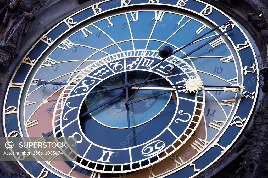 Astronomical Clockface Old Town Hall Staromestske Namesti Prague Czech Republic