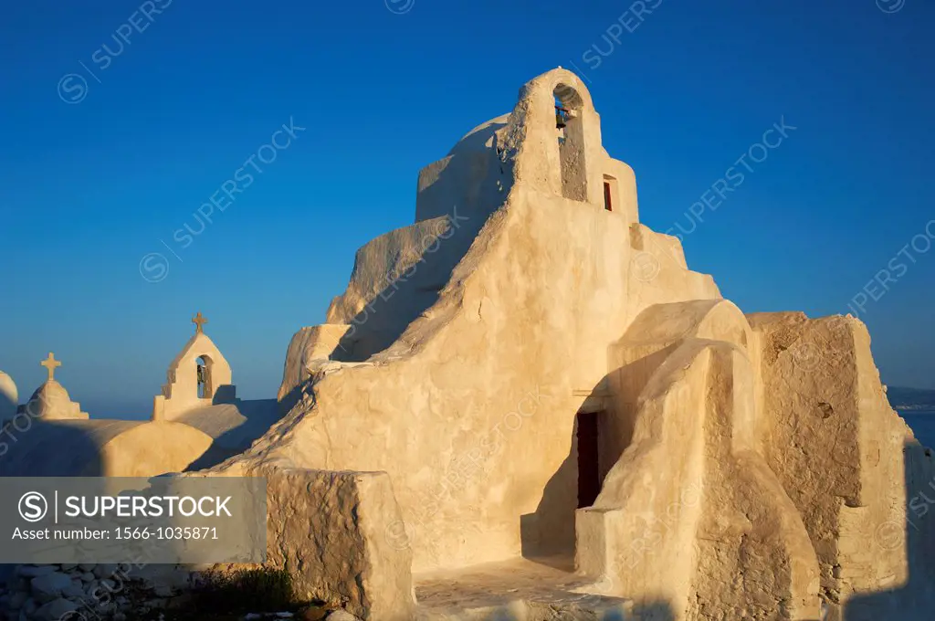 Greece, Cyclades, Mykonos island, Chora, Mykonos town, Panagia Paraportiani church