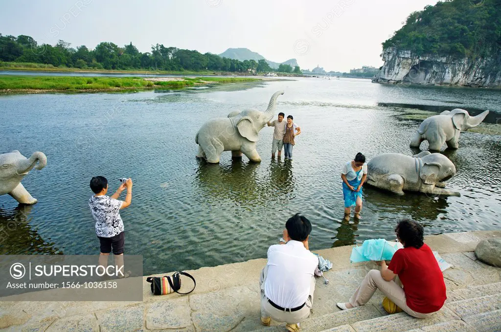 Elephant trunk hill  Guilin, Li River, Guangxi, China.