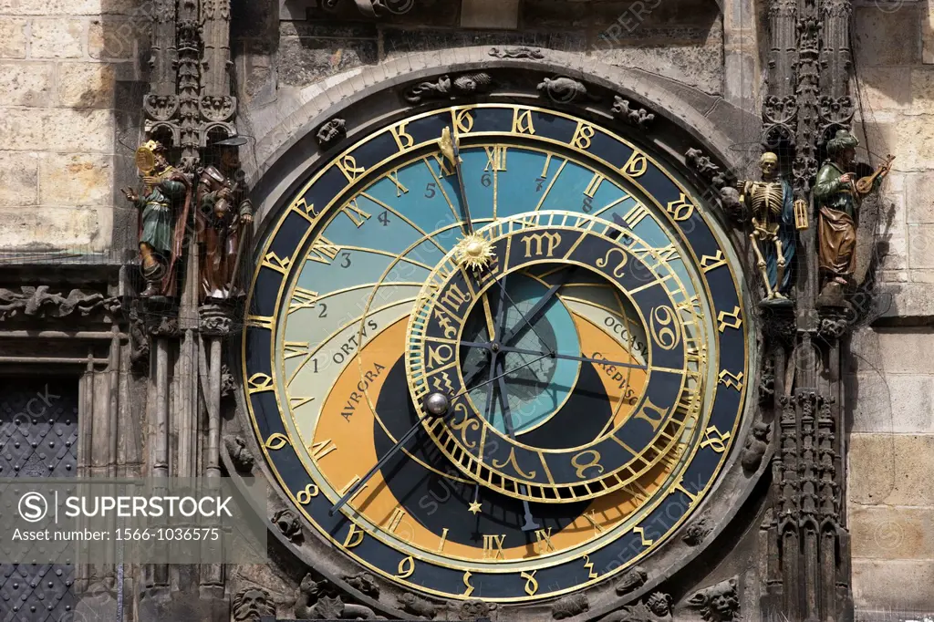 Astronomical Clock Old Town Hall Staromestske Namesti Prague Czech Republic