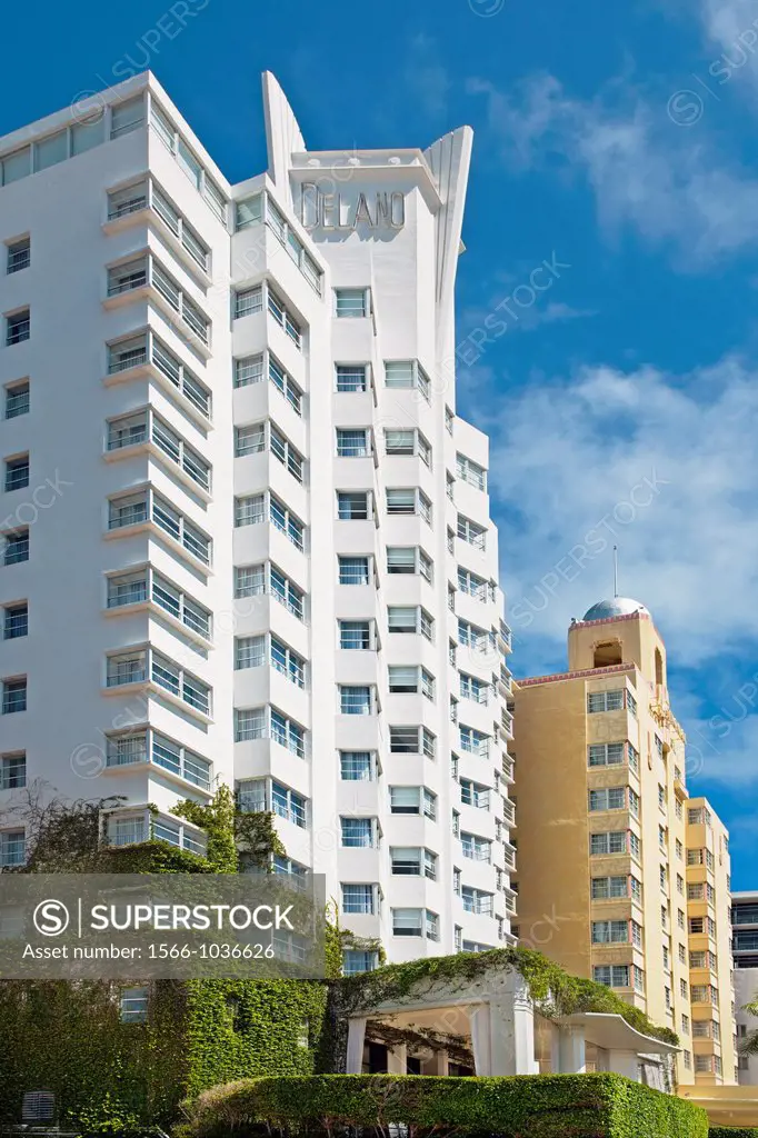 Delano Hotel, Collins Avenue, South Beach, Miami, Florida, USA.