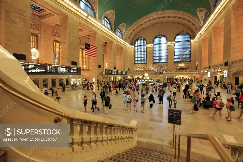 The interior view of Grand Central Terminal  Midtown Manhattan  New York City  USA.