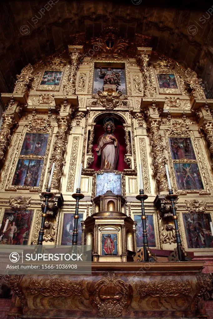 Altar of Jesus Christ inside the Cathedral of Malaga Capital, Andalucia, Spain, Europe