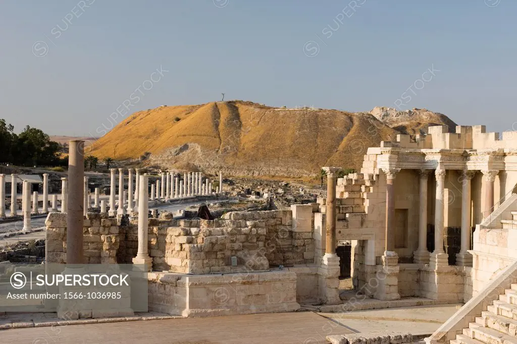 Roman Theater Arena Ruins Tel Beit Shean National Park Israel