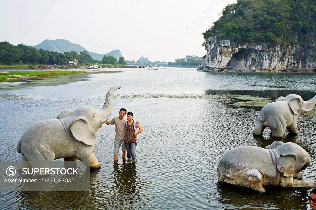 Elephant trunk hill  Guilin, Li River, Guangxi, China.