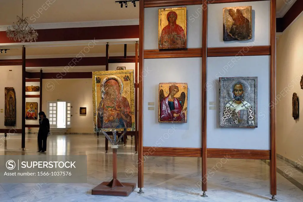 icons in the Bysantine Museum and Art Galleries, Nicosia, Cyprus, Eastern Mediterranean Sea island, Eurasia