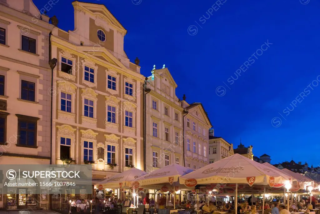 Street Cafes Old Town Square Staromestske Namesti Prague Czech Republic