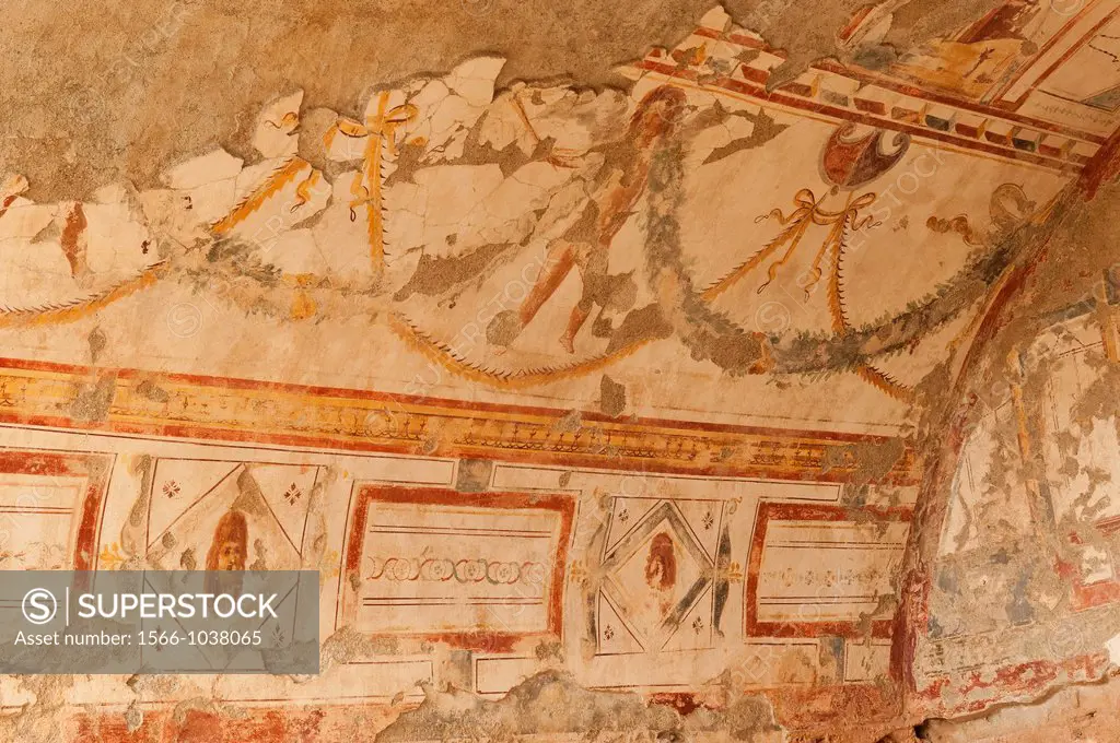 Basilica Mural paintings, Ephesus, Izmir Province, Turkey