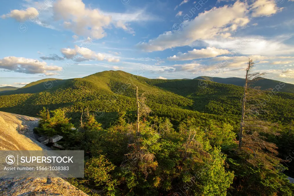 Scenic view from Middle Sugarloaf Mountain in Bethlehem, New Hampshire USA during the summer months
