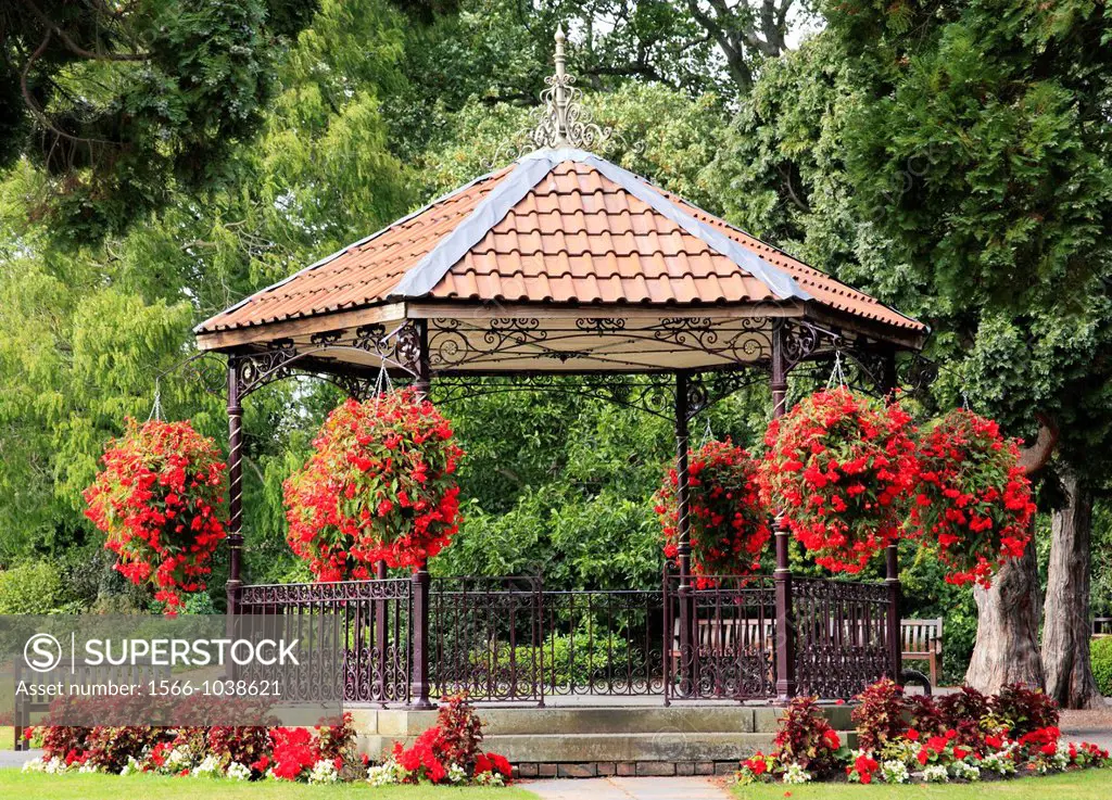 The bandstand at castle Hill, Bridgnorth, Shropshire, England, Europe