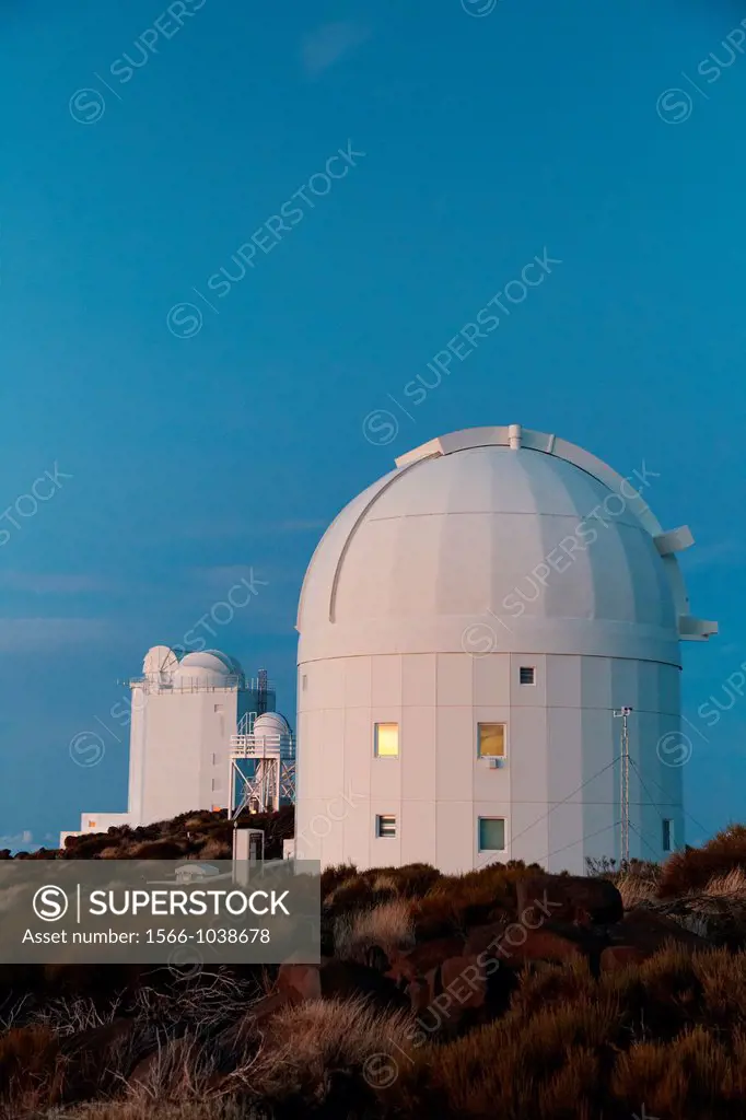 Telescopes at the ´Observatorio del Teide´ OT, Astronomical Observatory, Las Cañadas del Teide National Park, Tenerife, Canary Islands, Spain