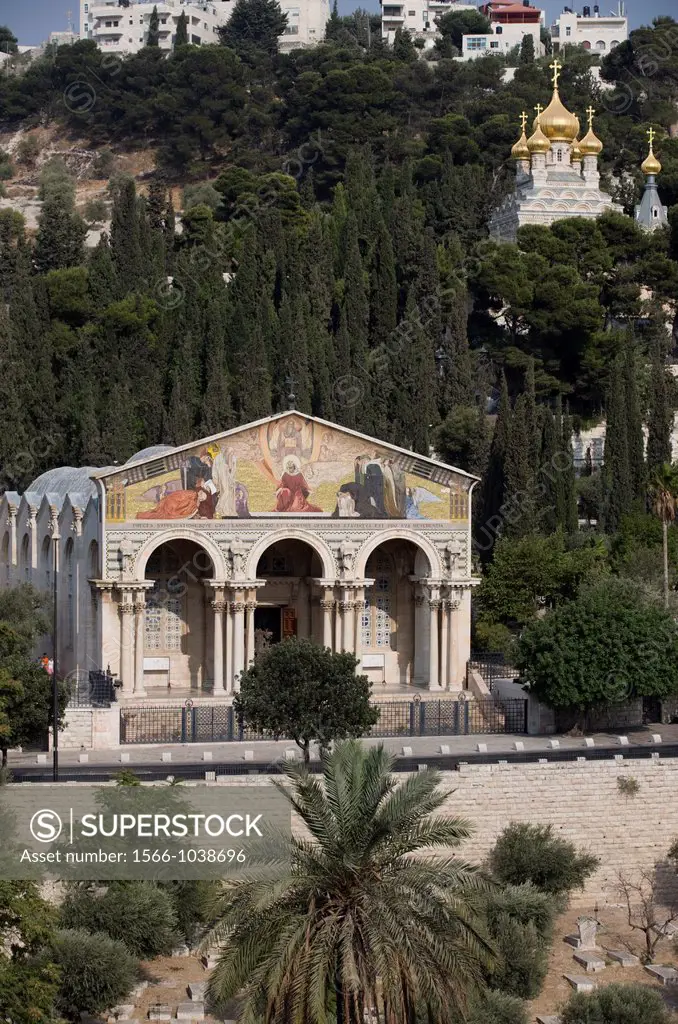 Church Of All Nations Russian Orthodox Church Domes Gethsemane Jerusalem Israel