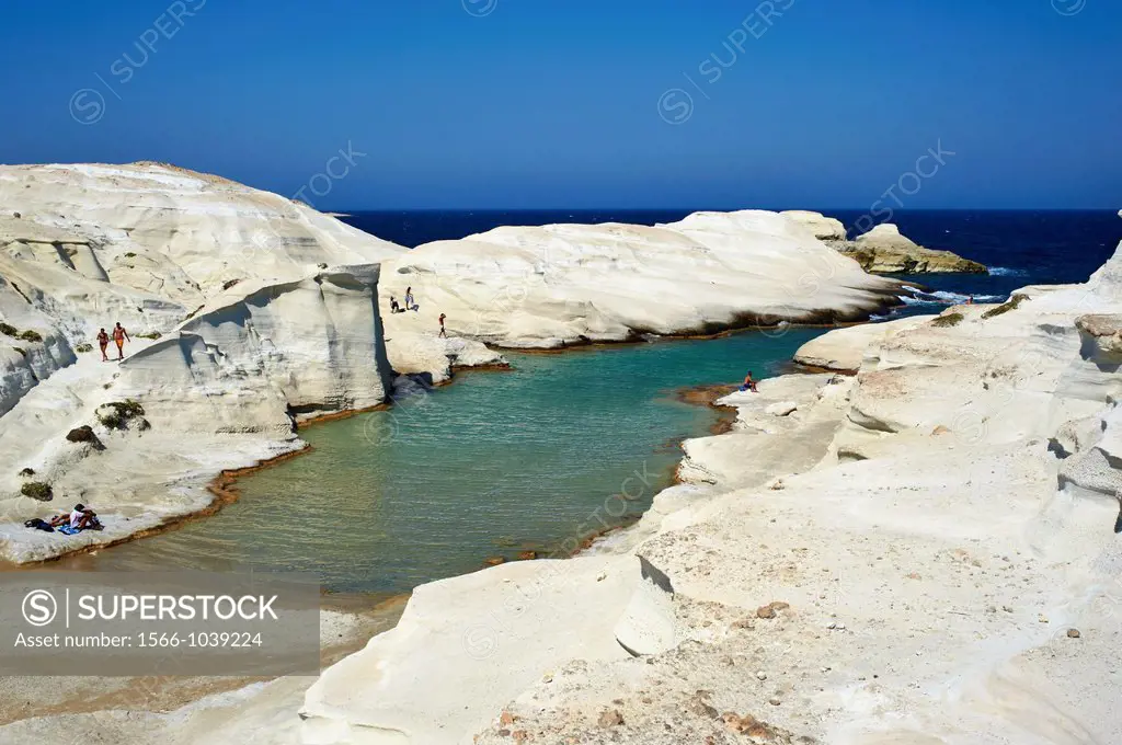 Greece, Cyclades islands, Milos island, Sarakiniko beach