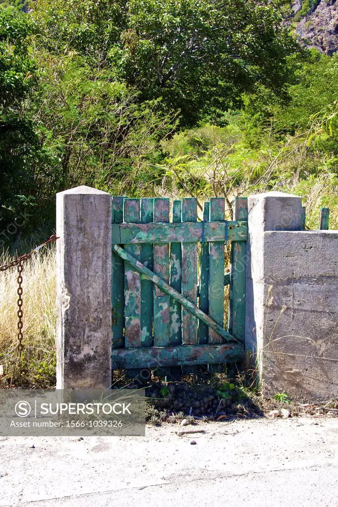 Old fence and gate Gustavia Saint Barthelemy