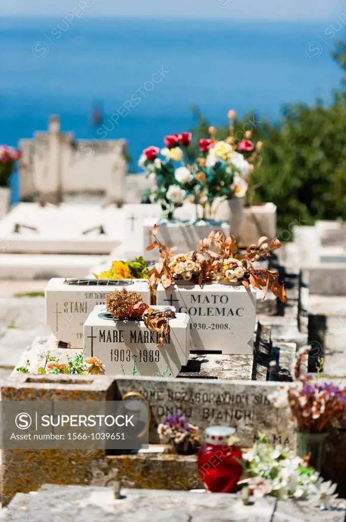 Cemetery of Cavtat, Dubrovnik-Neretva county, Croatia, Europe.