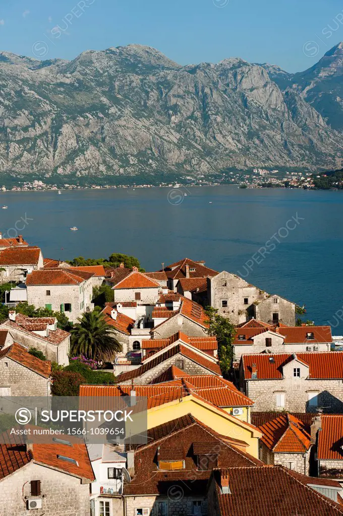 City view of Perast, Bay of Kotor, Montenegro, Europe.
