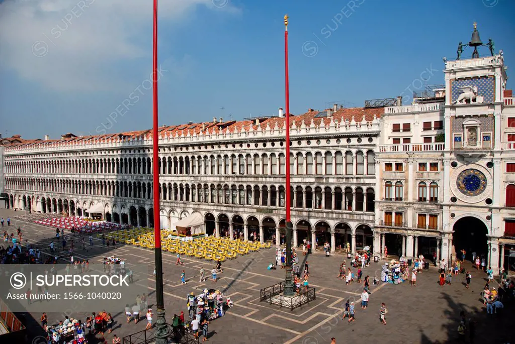 Torre dell´Orologio, Piazza San Marco, San Marco, Venice, Veneto, Italy, Europe