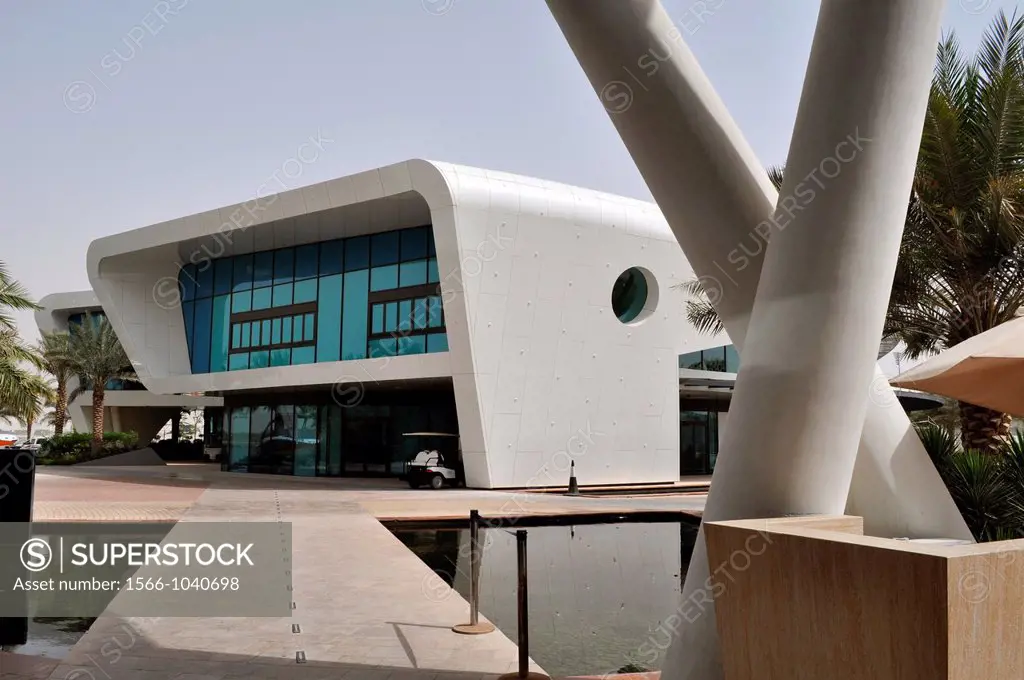 Abu Dhabi, United Arab Emirates: modern architecture at Yas Marina, in Yas Island  