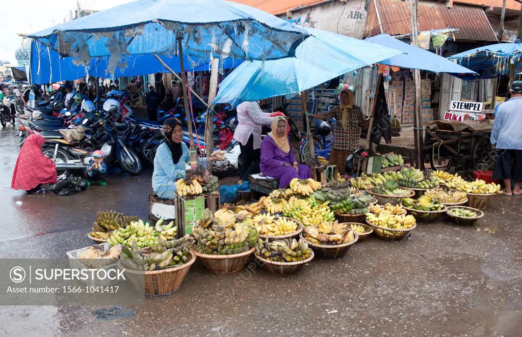 Market in Barjarmasin,Kalimantan, Borneo,Indonesia