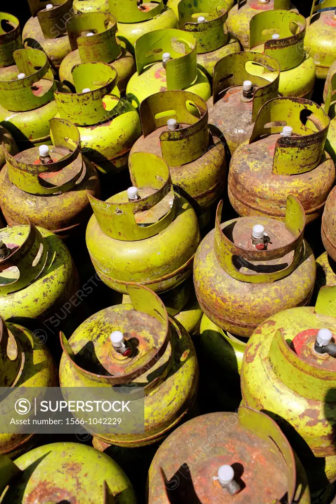 Gas cylinder, Jakarta, Indonesia, Asia
