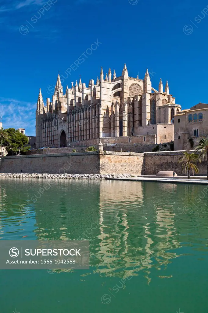 The Cathedral of Santa Maria of Palma in Palma de Mallorca, Spain