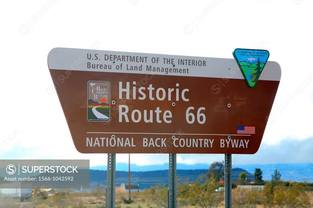 Historic Route 66, From Kingman to Seligman, Arizona, USA.
