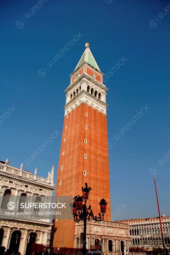 Campanile di San Marco, Piazza San Marco, San Marco, Venice, Veneto, Italy, Europe    
