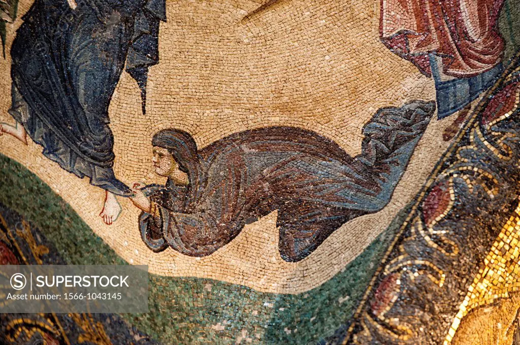 Scene from the Life of Christ, Woman asking for restoration of her health, Church of the Holy Saviour in Chora or Kariye Camii, Istanbul, Turkey