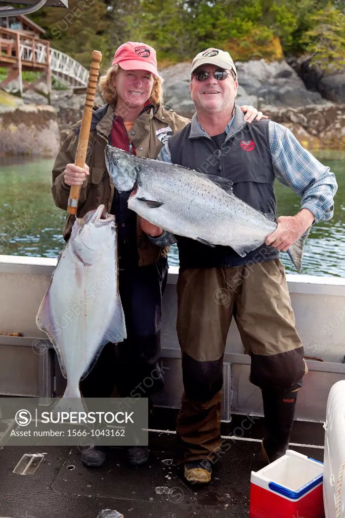 King salmon fishing, Sitka, Southeast Alaska, USA