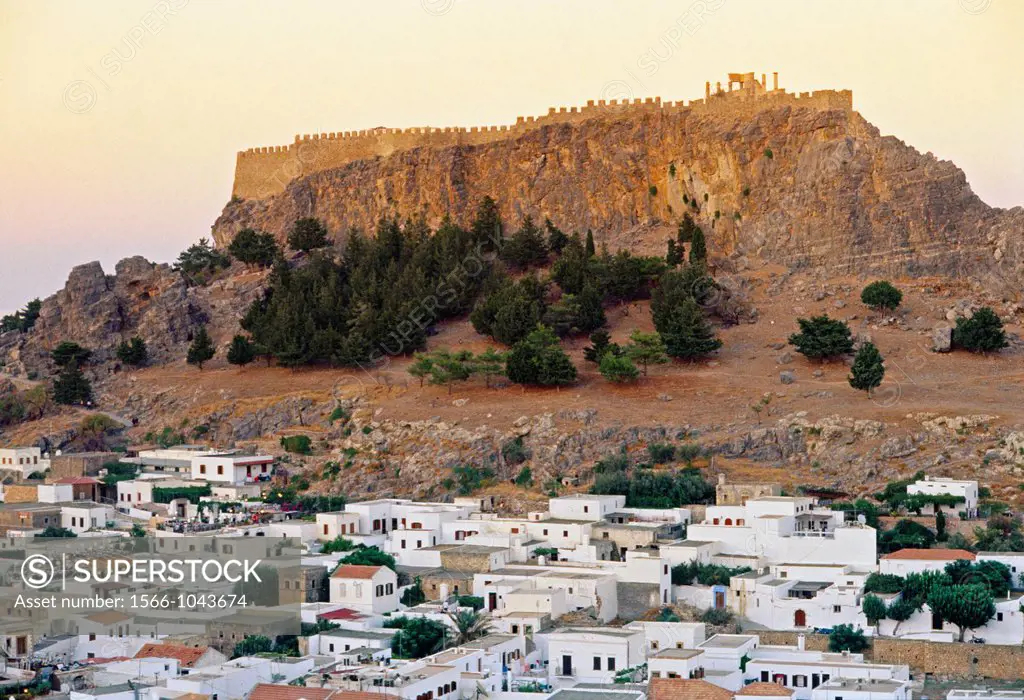 Lindos, town view  Rhodes  Dodecanese  Greece.