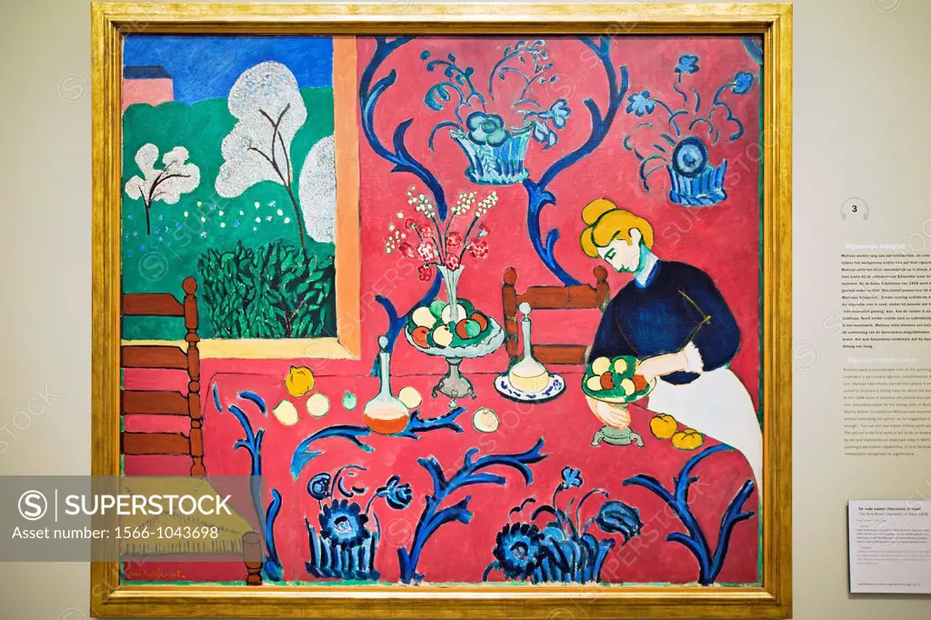The Red Room harmony in red 1908, Henri Matisse, The Hermitage museum in Amsterdam, Amsterdam, Netherlands.