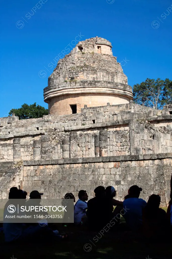 El Caracol aks Observatory tempe in pre-Hispanic Mayan city of Chichen-Itza  Chichen Itza  Mexico.