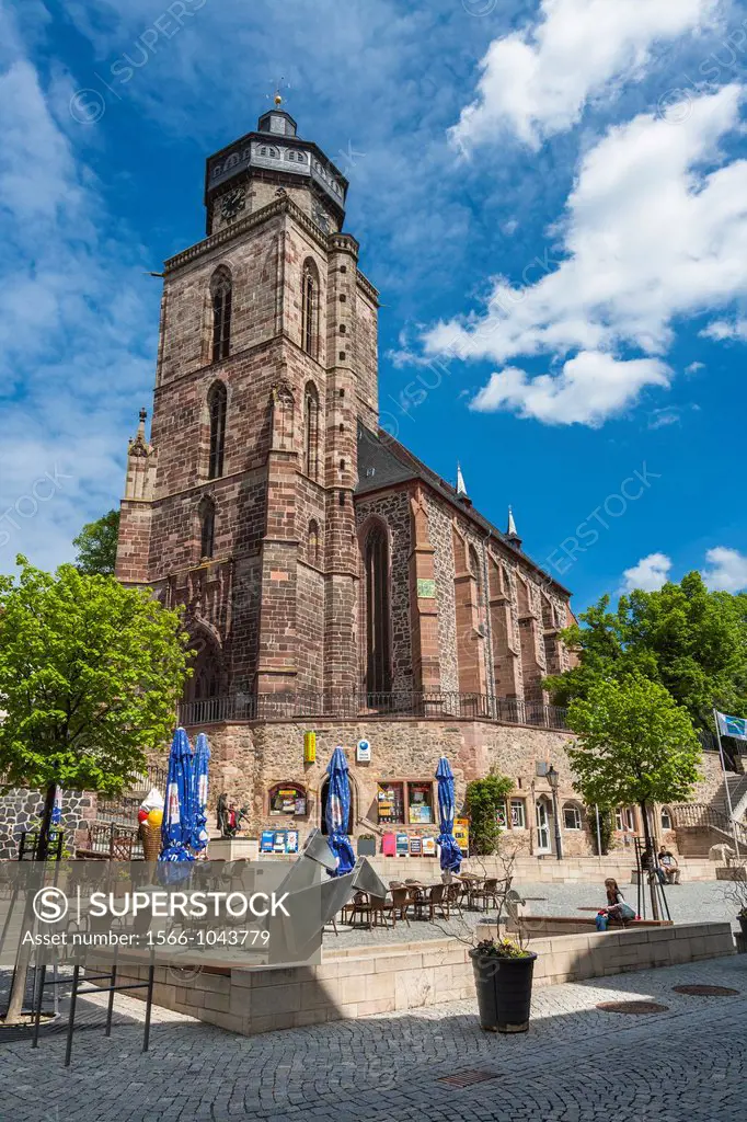 St. Marien church at the market square in Homberg Efze on the German Fairy Tale Route, Hesse, Germany, Europe