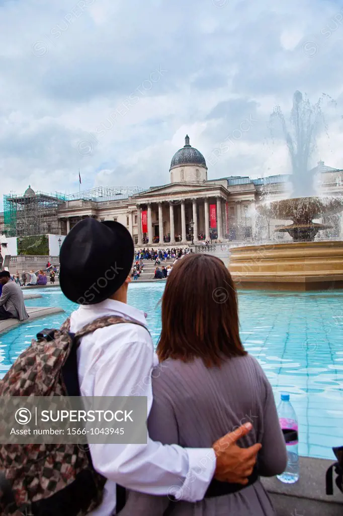 The National Gallery  Trafalgar Square  London  England  United Kingdom, UK, Europe.