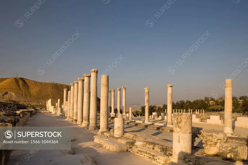 Palladius Street Byzantine Colonnade Ruins Tel Beit Shean National Park Israel