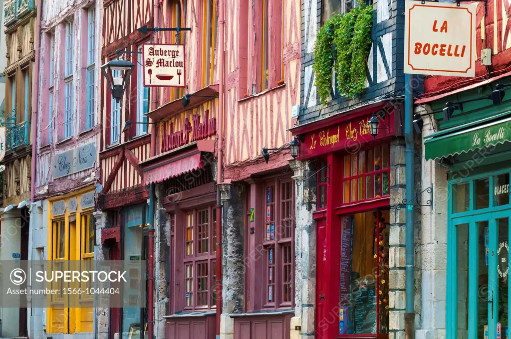 Rue Martainville, Rouen, France , Europe