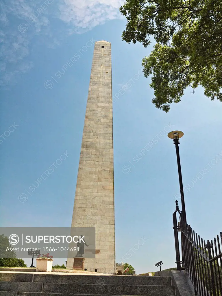  The Bunker Hill Monument is located on Breed´s Hill often identified as Bunker Hill where most of the fighting of the first battle of the American Ci...