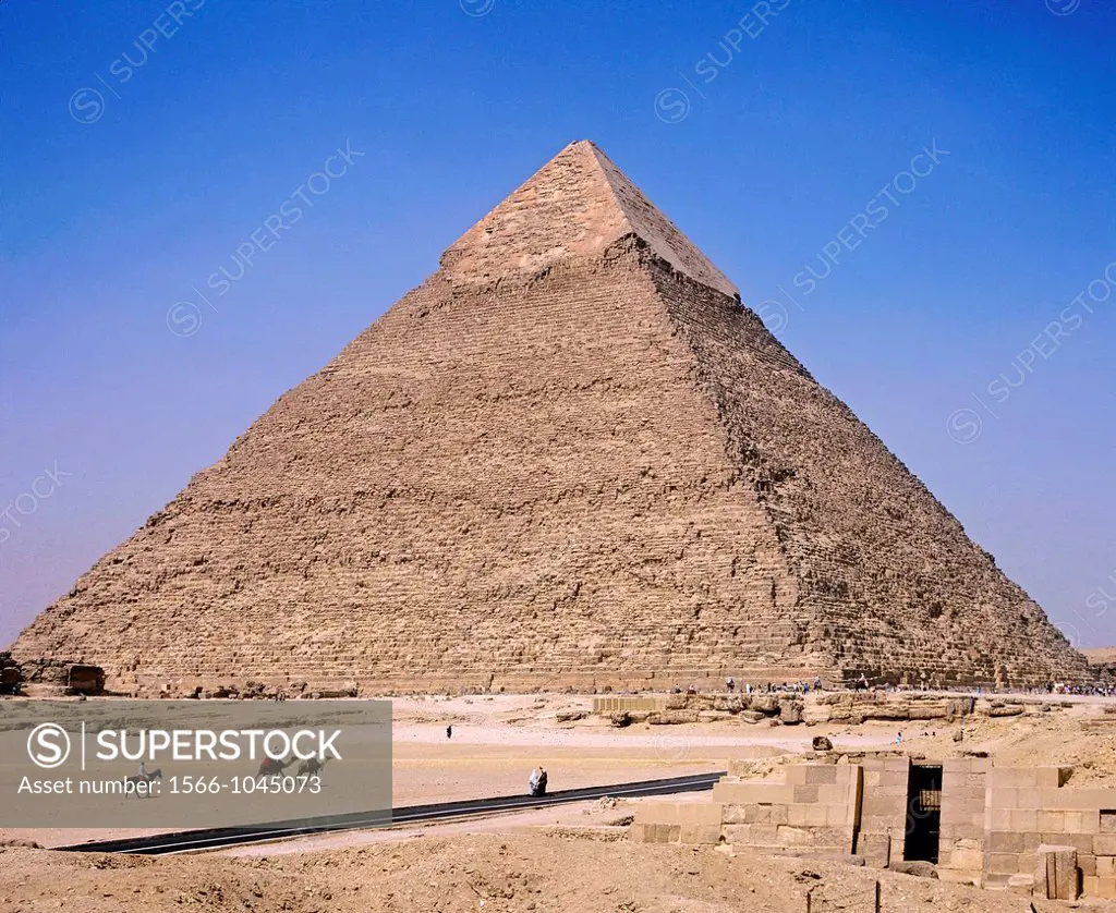Pyramid of Chephren, Giza, Cairo, Egypt,