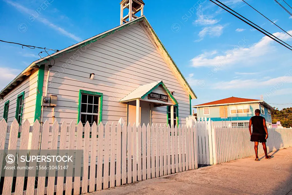 The Old Methodist Church in New Plymouth on Green Turtle Cay, Bahamas
